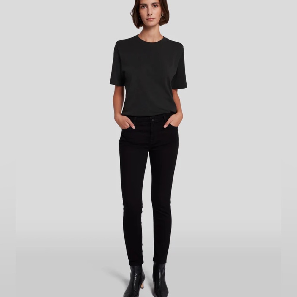 7 For All Mankinf B(air) The High Waist Skinny Black Jeans Size 27